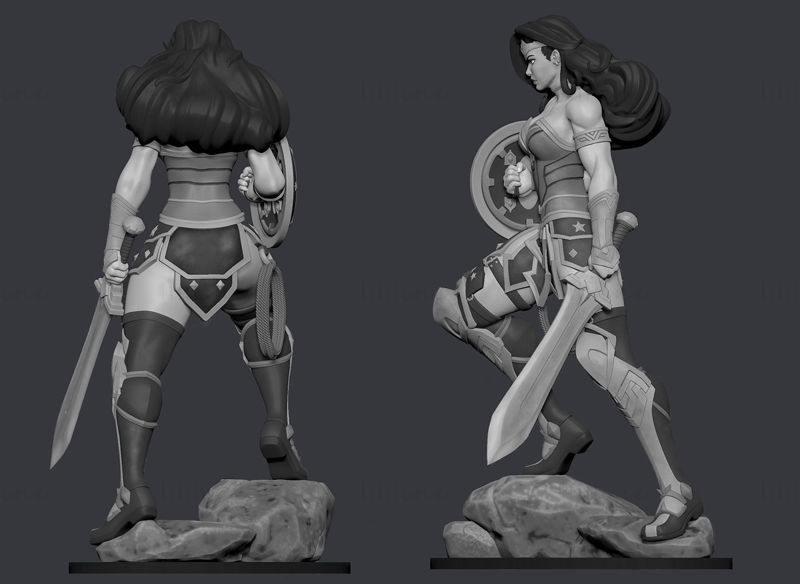 Wonder Woman 3D Model Ready to Print STL