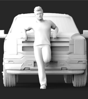 Hombre recostado sobre