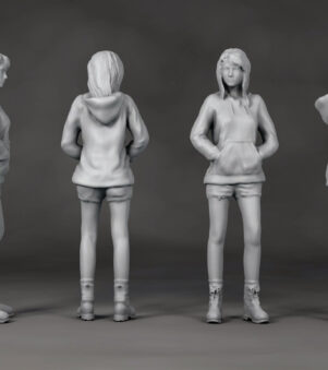 Hoodie Girl Action Figure