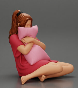 beautiful girl scared