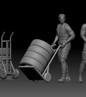 mechanic bring trolley