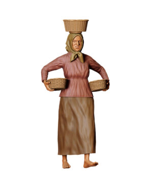 Farmers woman carrying