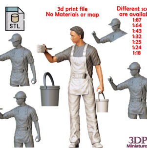 Painter with Brush and bucket