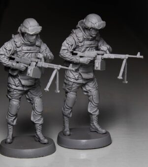 Lính toy with machine gun