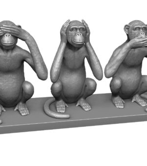 khỉ Cant see dont hear dont talk