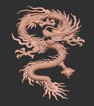 Chinese Dragon Relief