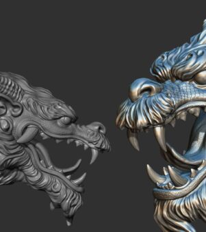 Chinese dragon head