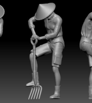 farmer with pitchfork