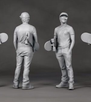 Man Holding Skateboard