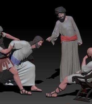 Jesus in presence of Pilato