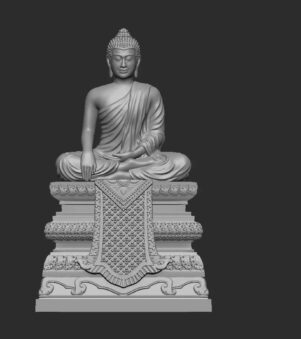 buddha sitting in chair